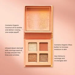 Mini Palette Citrine Crystal Quad - 3 G -RMS Beauty Boutique mini palette yeux citrine crystal quad athr beauty 3
