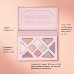 Palette Rose Quartz Crystal Gemstone - 17 G -RMS Beauty Boutique palette yeux rose quartz crystal gemstone athr beauty 4